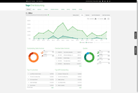 Screenshot of The financial dashboard, with business insights