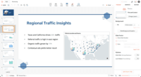 Screenshot of Create beautiful presentations with Zoho Show by seamlessly embedding analytical insights.