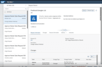 Screenshot of Central data governance: The inbox in support of data governance workflows.  By centralizing your heterogeneous systems into a single source, you can create, maintain, and distribute master data across your enterprise.