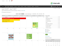 Screenshot of Productivity calendar that shows tasks, notes, and milestones