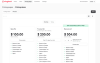 Screenshot of Pricing Page Editor