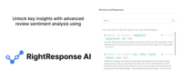 Screenshot of RightResponse AI's advanced review sentiment analysis