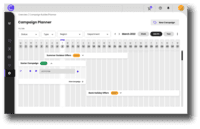 Screenshot of Colateral Campaign Planner - Monitor upcoming, live and completed campaigns to maintain visibility of every campaign in every store.