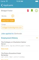 Screenshot of Mobile Applicant Tracking