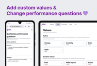 Screenshot of custom values and performance questions