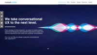Screenshot of Conversation design services page above the fold screenshot