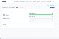 Screenshot of the project overview interface, that displays everything team members are working on.