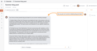 Screenshot of An AI-powered Marketing Intelligence Assistant that can be used to write first-draft copy, complete work faster, and generate new ideas.