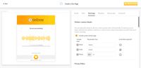 Screenshot of Visual editor to customise voice recorders