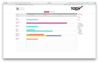 Screenshot of TapiApp team year view