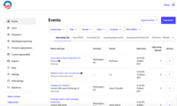 Screenshot of Organizer dashboard