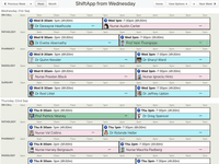 Screenshot of An example Medical Employee Schedule screenshot from ShiftApp.com