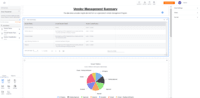 Screenshot of Drag and Drop Reporting - 
Quantivate's reports are built using a drag and drop interface featuring 8 data visualization tools to best fit the needs of your report's data.