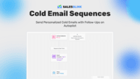 Screenshot of cold email sequences