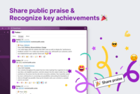 Screenshot of praise sharing in Slack
