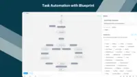 Screenshot of Task Automation with Blueprint - Map out your entire workflow with no code as flowcharts. Automate your tasks and notifications and set approval criteria with blueprint.