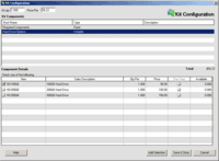 Screenshot of Kit Configuration