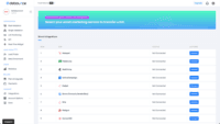 Screenshot of Screenshot of integrations section