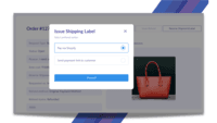 Screenshot of Single click Shipping Label Generation.