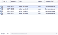 Screenshot of Control multiple document versions and retain archive copies for future reference.