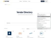 Screenshot of Vendor directory of over 7k applications
