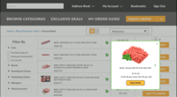 Screenshot of Click on the FoodMaven leaf to see details. We'll take you direct to that vendor to make the purchase.