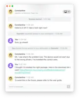 Screenshot of HelpWire Client application chat-window