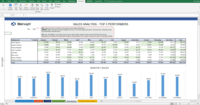 Screenshot of Analyze your sales team data within Excel