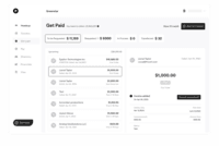 Screenshot of Get paid - Raise and track invoices from the system.