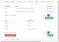 Screenshot of Manage your repositories and users