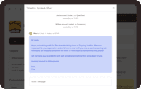 Screenshot of Candidate communication: Email candidates and create meaningful connections with them directly from Homerun.