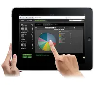 Screenshot of QlikView using mobile touch screen