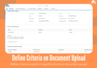 Screenshot of Define Criteria on Document upload