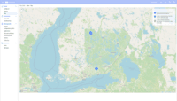 Screenshot of Location tracking map