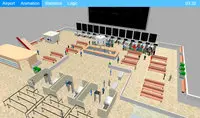 Screenshot of Airport simulation model