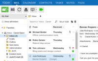 Screenshot of Screenshot of mail view in our client application.