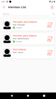 Screenshot of Members list