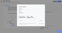 Screenshot of Enable fully executed contracts with legally admissible e-signatures — at no additional cost.