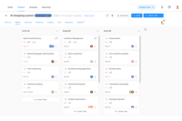 Screenshot of Screenshot of the Worklenz "Kanban Board" tab.