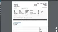 Screenshot of Invoice output. There are numerous options for the way that your invoice looks when printed or send to your client.