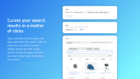 Screenshot of Site Search 360 query and search results page preview with neatly organized results and highlighted data points for a smoother navigation.