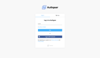 Screenshot of Pre-built sign up and login page