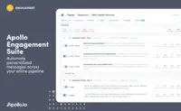 Screenshot of Apollo Engagement Suite - Automate personalized messages across your entire pipeline.