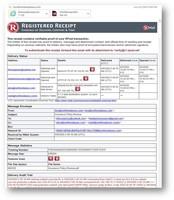 Screenshot of Registered Receipt
