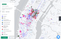 Screenshot of Map Analytics - commercial tenant industry breakdown