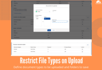 Screenshot of Restrict file types on Upload