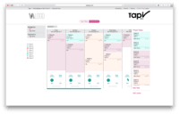 Screenshot of TapiApp populated week view