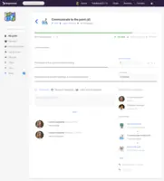 Screenshot of Go beyond simple tracking by sharing feedback on goals or requesting feedback on them. Customize the visibility of each goal to share with the company, specific teams or individual colleagues.