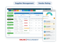 Screenshot of Supplier management and performance evaluation through rating