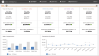 Screenshot of Active Intelligence Retail Dashboard with filters in the line chart